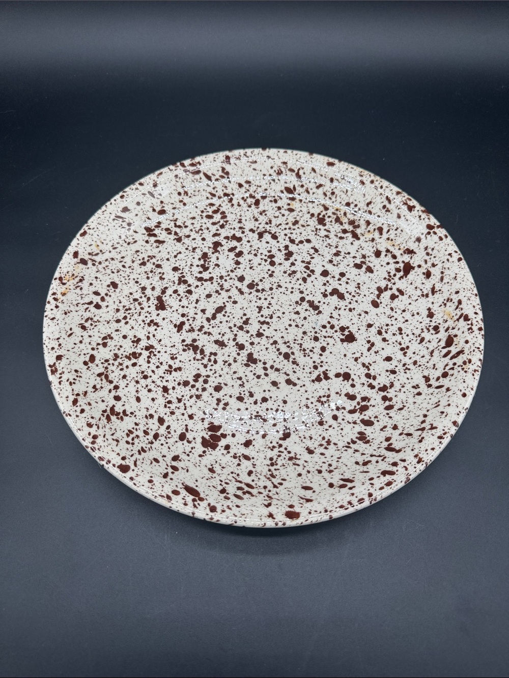 Payden City Pottery Brown Splatterware Platter Confetti Vintage